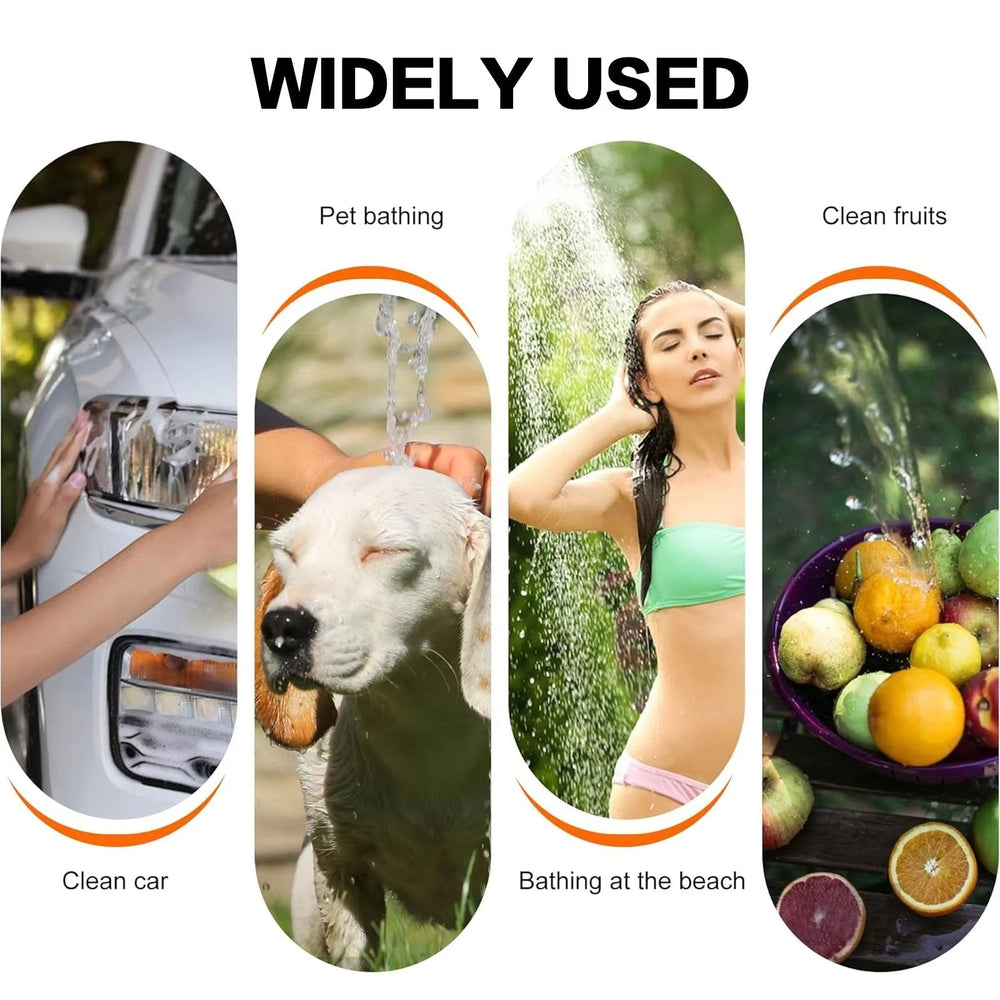 Optimized Product Title: **Tragbare Akku-Outdoor-Dusche – Ideal für Camping, Reisen und Strand** 

This title includes relevant keywords and phrases that potential customers might search for, while also highlighting the product's key features and uses.