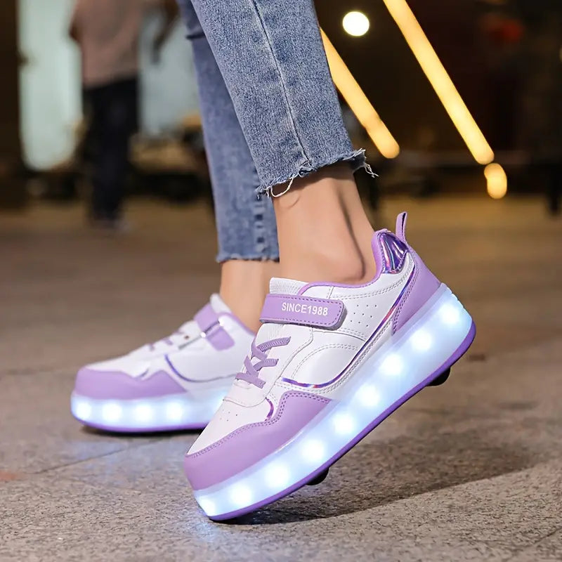 GlideGlow Trendy Roller Skates - lifestyle