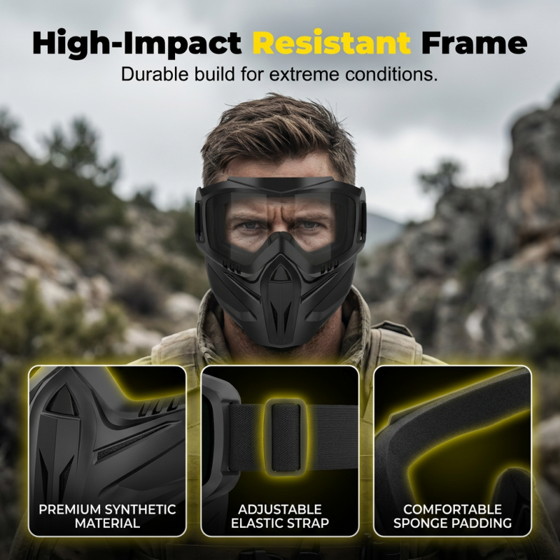 Face Shield with Removable Goggles – Polycarbonate, Anti-Fog & Welding/Motorcycle Use