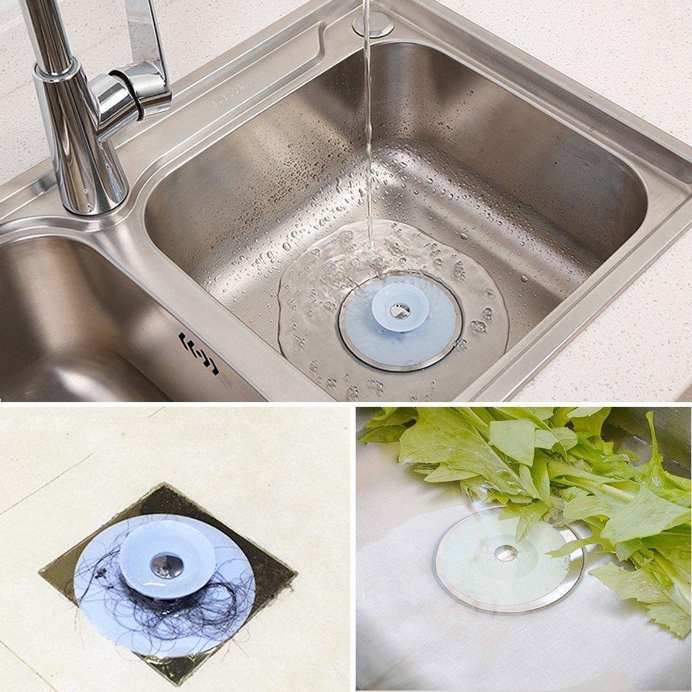 Silicone Drain Stopper – 2-in-1 Hair Catcher, Universal Fit & 5 Colors