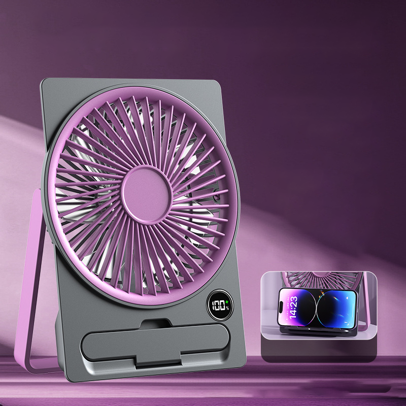 Portable USB Desk Fan – Rechargeable Battery, Whisper-Quiet & Compact Design