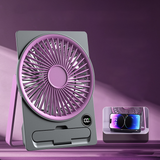 Portable USB Desk Fan – Rechargeable Battery, Whisper-Quiet & Compact Design