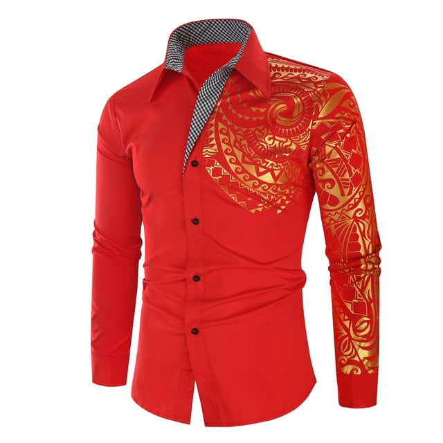 Darius – Men's Shirt with Gold Details