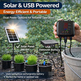 Solar Drip Irrigation System – 12 Plants, Digital Timer & USB Battery Backup