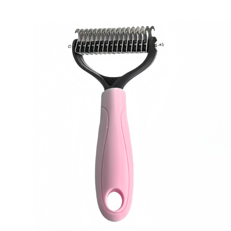 Double-Sided Dog Grooming Comb – Detangling & Thinning, Non-Slip Handle & 2 Sizes