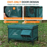 Heated Outdoor Cat House – Waterproof, Insulated & Raised Platform
