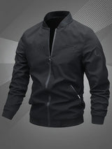 Finn Casual Men's Bomber Jacket with Embroidered Lettering - Stylish & Comfortable Outerwear