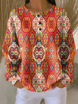 Enhanced Product Title: "Selma Ethnic Floral Pattern Pullover - Stylish Women's Sweater for Casual Wear" 

This optimized title includes relevant keywords while maintaining clarity and appeal for potential customers.
