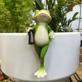 Frosch-Figur für Blumentöpfe und Garten