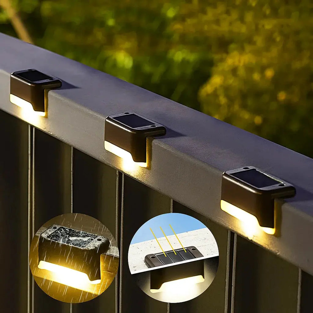 Enhanced Product Title: "4er-Set Wetterfeste Solar-Terrassenlichter – Energiesparendes Außenlicht für Garten und Terrasse" 

This title includes relevant keywords and phrases that can improve visibility on Google Shopping while clearly describing the prod