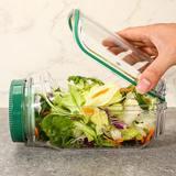 Layered Salad Container – Leak-Proof Dressing Cup, 1.1L, BPA-Free Tritan