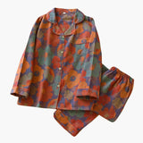 Women's Fleece Pajama Set – Bear Print, Elastic Waistband & Long Sleeve