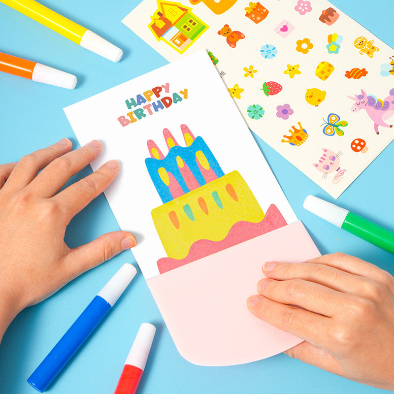 Rainbow Scratch Art Kit – Cartoon Designs, Scraper Tool & Storage Box