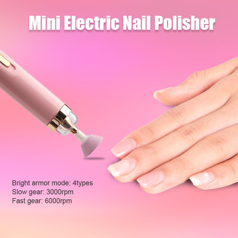 5-in-1 Electric Nail Polisher - Portable Manicure Tool with LED Light for Professional Results
