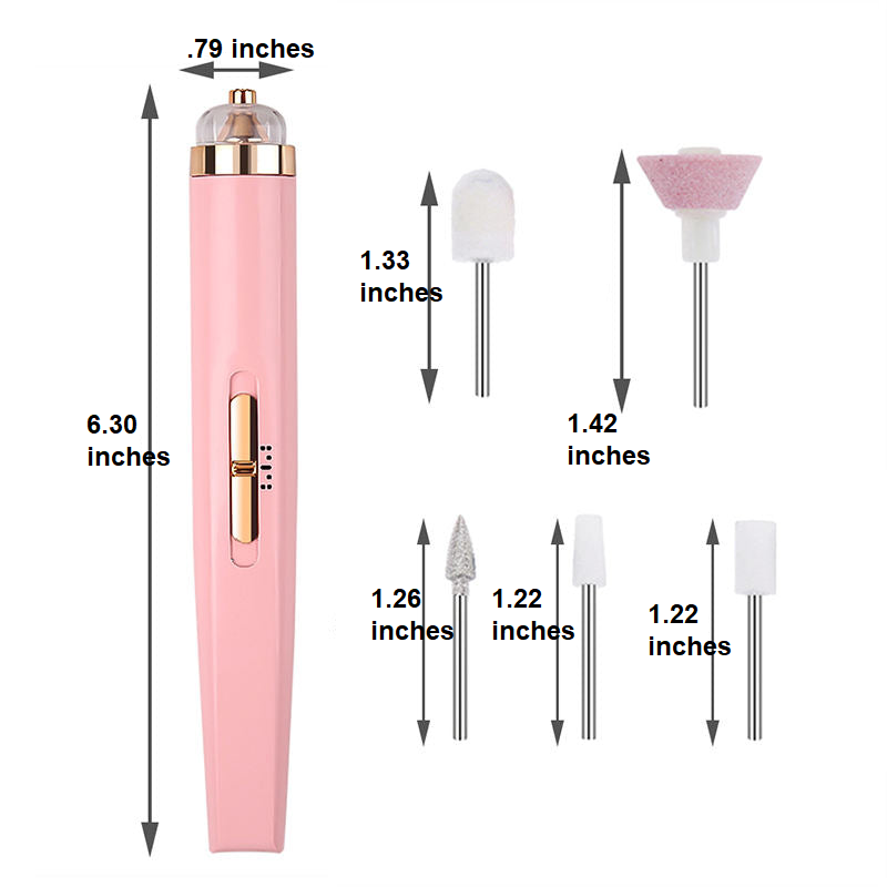 5-in-1 Electric Nail Polisher - Portable Manicure Tool with LED Light for Professional Results