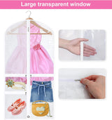 5-Pack Foldable Dance Garment Bags with Zippered Accessory Pockets – Perfect for Costumes and Dance Gear Storage