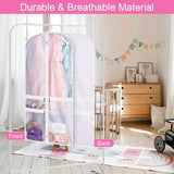 5-Pack Foldable Dance Garment Bags with Zippered Accessory Pockets – Perfect for Costumes and Dance Gear Storage