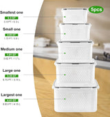 5-Piece Large Food Storage Set - FreshKeeper | Airtight Containers for Maximum Freshness | BPA-Free & Stackable Design