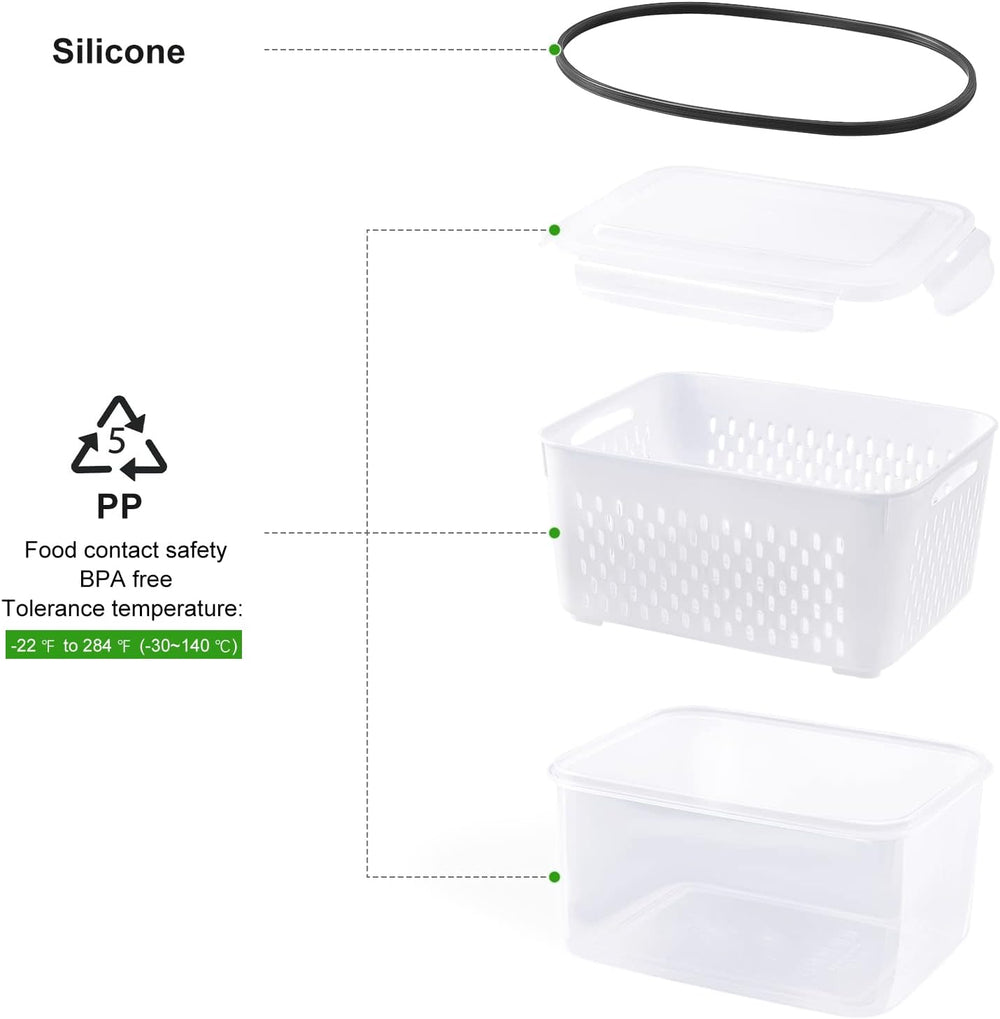 5-Piece Large Food Storage Set - FreshKeeper | Airtight Containers for Maximum Freshness | BPA-Free & Stackable Design
