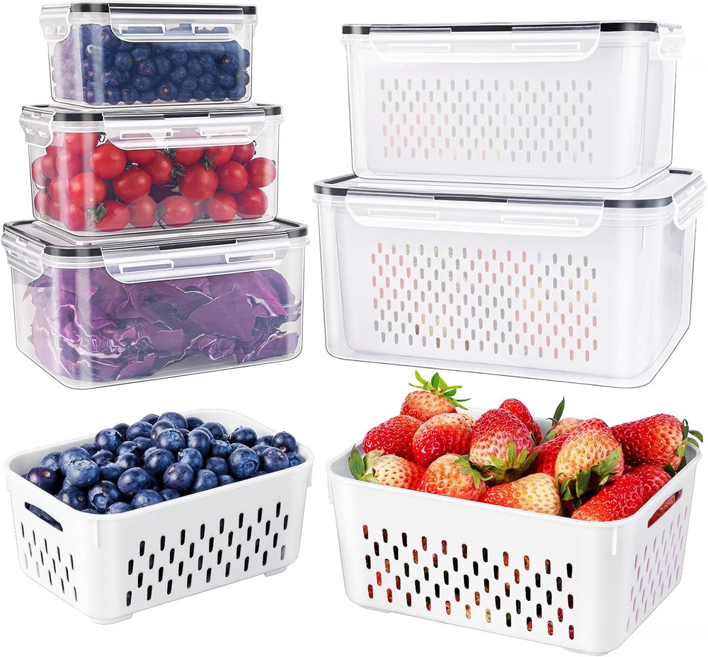 5-Piece Large Food Storage Set - FreshKeeper | Airtight Containers for Maximum Freshness | BPA-Free & Stackable Design