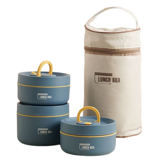 ThermoBox insulated lunchbox - Blue 2x Small + Large