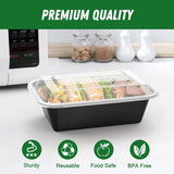 SealMate 50-Piece Meal Prep Containers with Lids - BPA-Free, Microwave & Dishwasher Safe, Perfect for Meal Storage & Portion Control