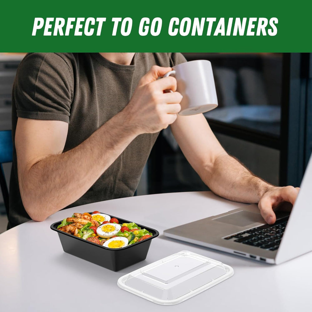 SealMate 50-Piece Meal Prep Containers with Lids - BPA-Free, Microwave & Dishwasher Safe, Perfect for Meal Storage & Portion Control