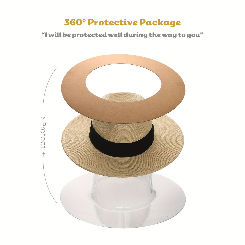 Wide-Brim Sun Hat – Unisex, Breathable Paper Straw & UV Protection