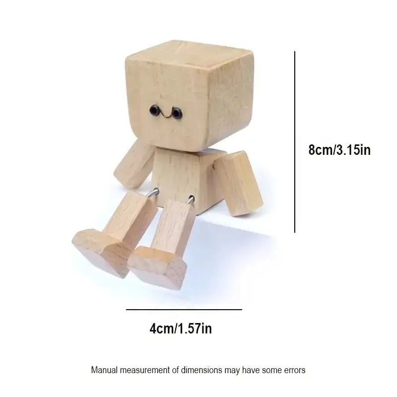 Handgemachte Holzfigur – Wippender Begleiter für Fröhliche Autofahrten | Perfektes Geschenk für Kinder und Autofans