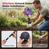 Solar Garden Wind Spinner – LED Lights, Weatherproof, 8-Hour Runtime, Ground Stake