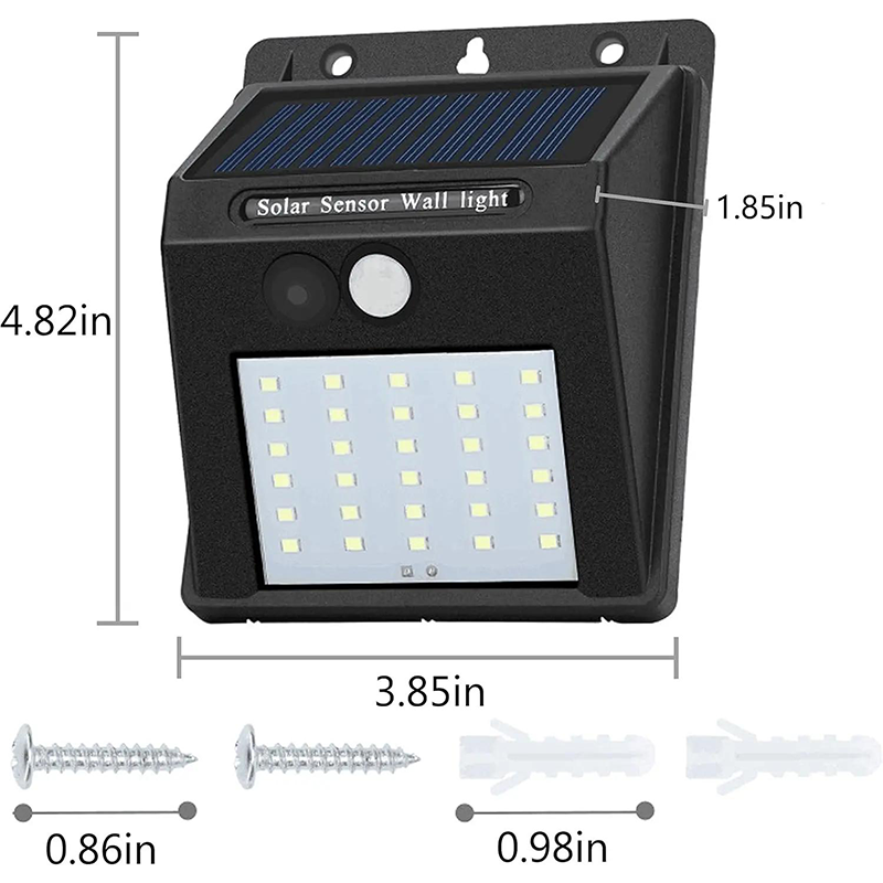 Solar LED Wandleuchte mit Bewegungsmelder – Wasserdicht