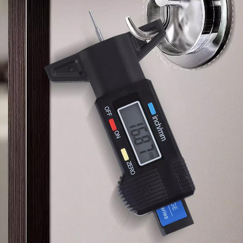 Digital Tire Tread Depth Gauge – LCD Display, 0.01mm Accuracy & mm/Inch Units