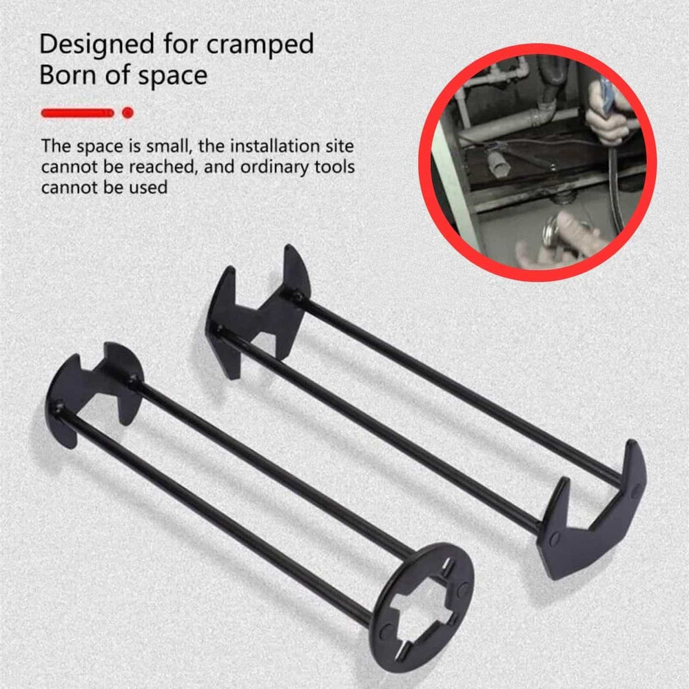 Swivel Basin Wrench – 360° Adjustable Head, Metal & 3-7 Bayonet Sizes for Plumbing