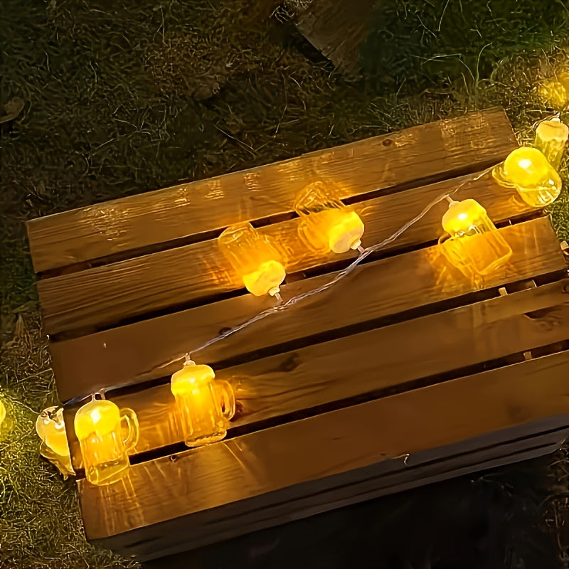 2-Pack LED Beer Mug String Lights - LichterBier Oktoberfest 2025