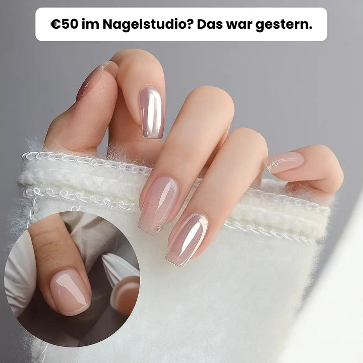 Chrom-Nagelpuder – Erziele Salon-Qualität für Zuhause! Nur €19,95 statt €50 im Studio – Glänzende Nägel in Minuten!