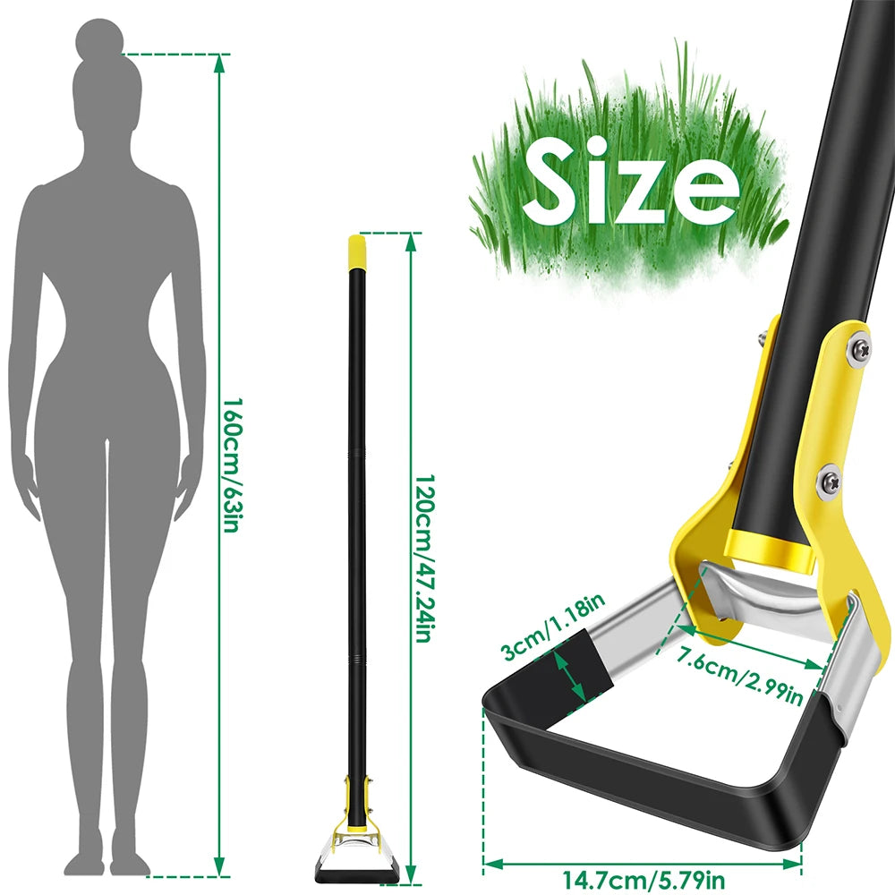 Stainless Steel Garden Hoe – Ergonomic Long Handle, 120/160cm & Sharp Blade