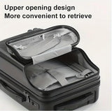 Premium Hard Shell Carry-On Luggage with Cup Holder, USB Charging Port & TSA-Approved Lock - Travel in Style!