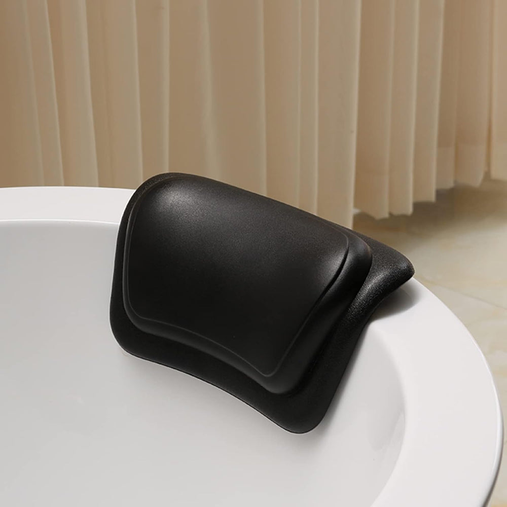Non-Slip Bath Pillow – Suction Cup Grip, Waterproof PU & 31×18×9cm Ergonomic Fit