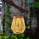 Rattan Solar Lantern – Auto Dusk Sensor, IP54 Waterproof, 10-Hour Warm White