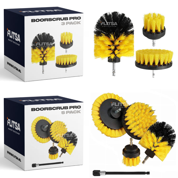 Drill Brush Cleaning Set – Fits Standard Chucks, Scratch-Free Polypropylene Bristles