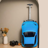 18” Kids Pull-Along Car Suitcase with Retractable Handle - Perfect Travel Companion for Children