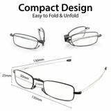 Foldable Reading Glasses with Case