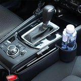 Car Seat Gap Organizer – PU Leather, Cup & Phone Holder, 2-Pack