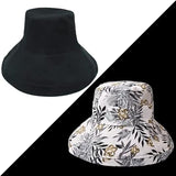 Women's Wide-Brim Sun Hat – Reversible, Cotton Linen & UV Protection