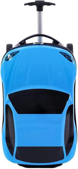 18” Kids Pull-Along Car Suitcase with Retractable Handle - Perfect Travel Companion for Children