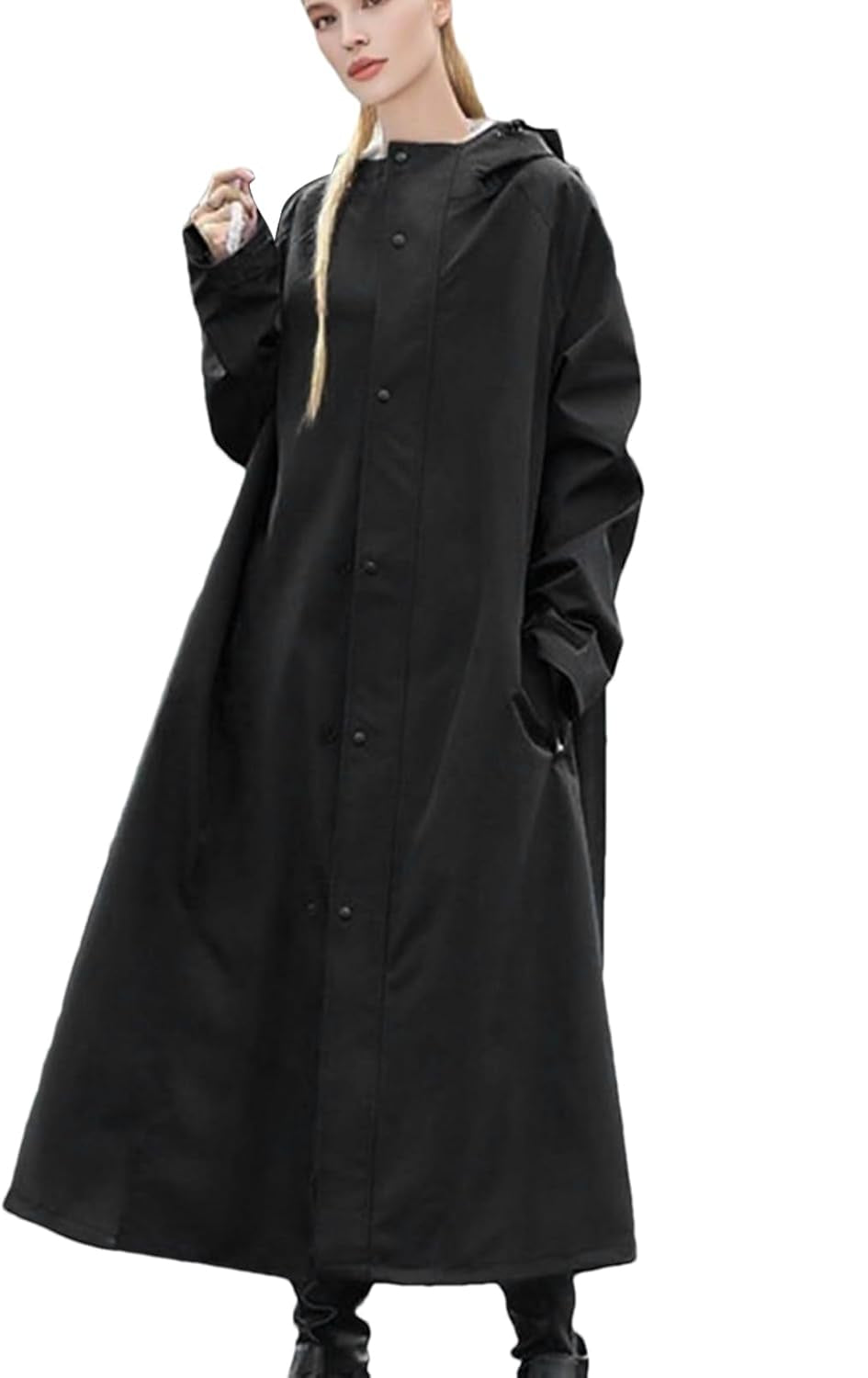 Veridra Long Waterproof Raincoat for Women - Stylish & Durable Weather Protection