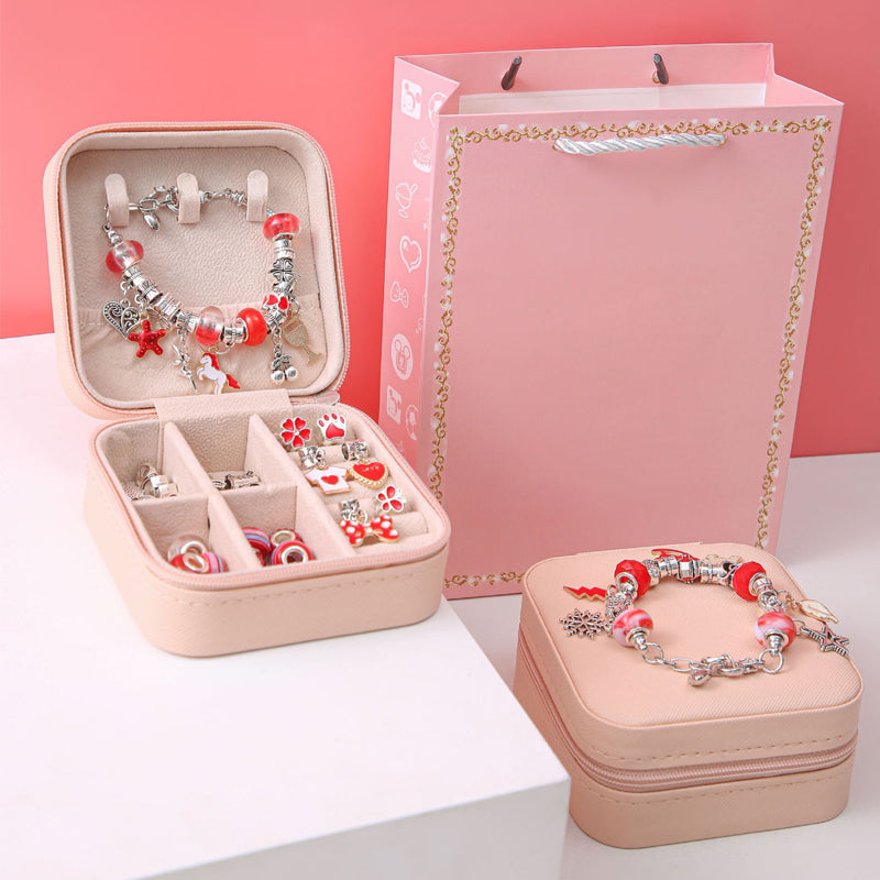 Kids DIY Bracelet Making Kit – 60+ Beads, Charms & 3 Bracelets