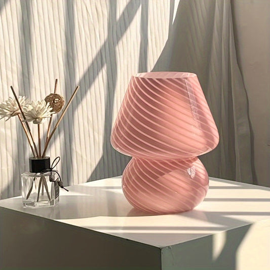 Mushroom Table Lamp – Murano-Style Glass, USB Powered & Stepless Dimming