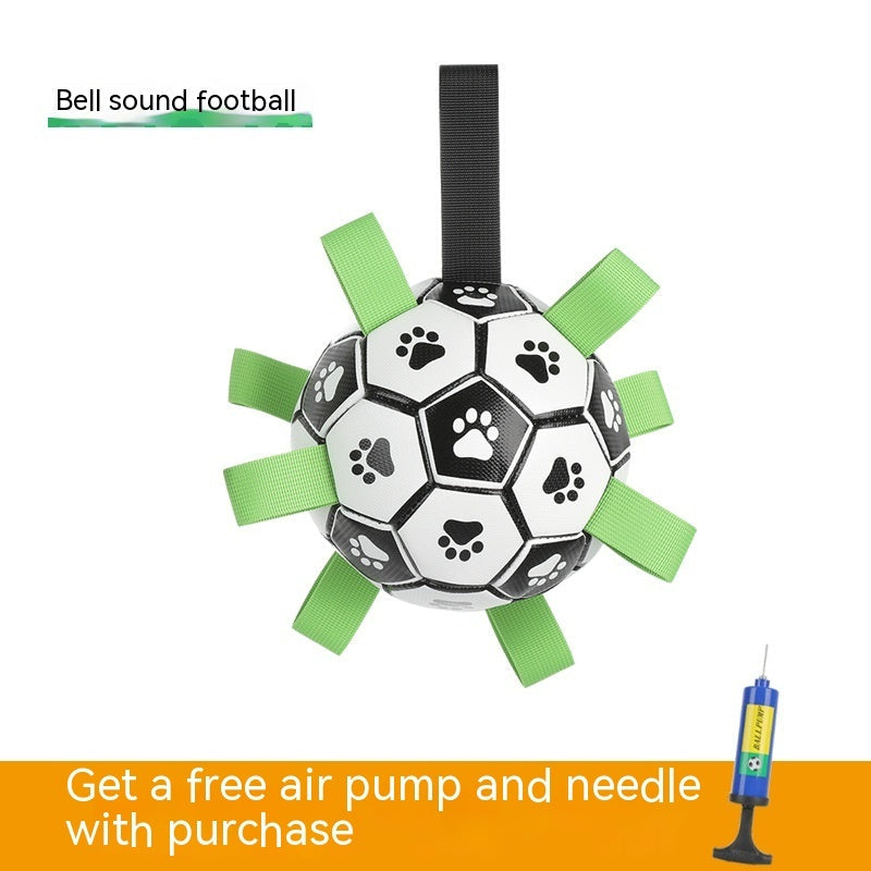 Inflatable Dog Football Toy – PU, Waterproof, 15 & 19cm with Grab Straps