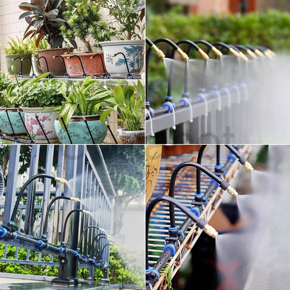 Automatic Garden Irrigation System – 360° Brass Nozzles, 2-5 Bar Pressure & 5-20m Lengths